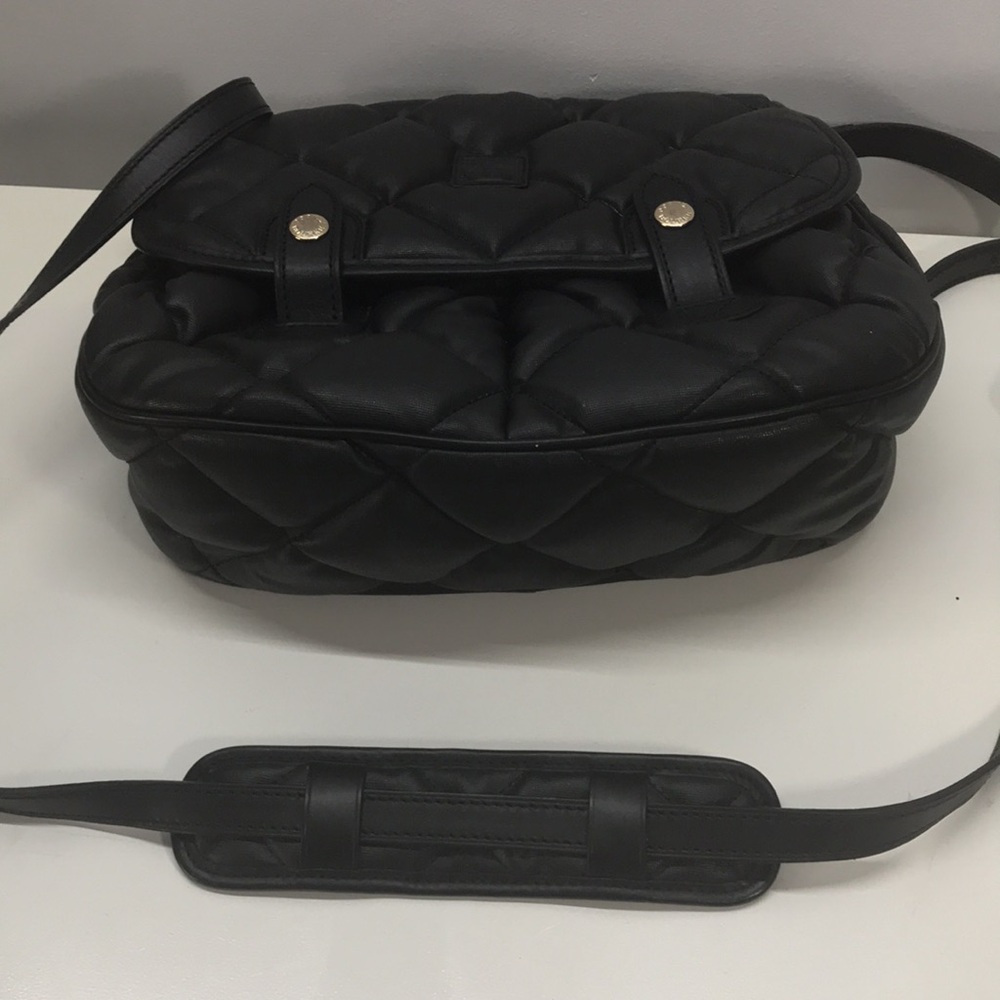Dooney & Bourke Black Quilted Nylon/Leather Crossbody Purse - Picture 5 of 14